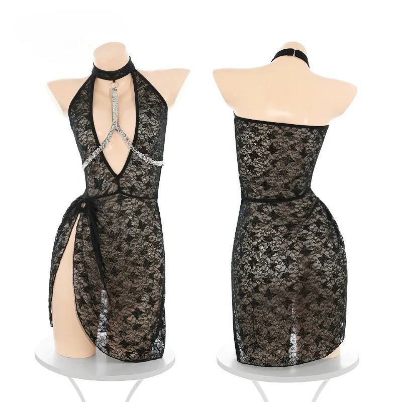 Erotic Full Lace Lingerie Dres - Babydoll Chemise Night ulasan dan harga