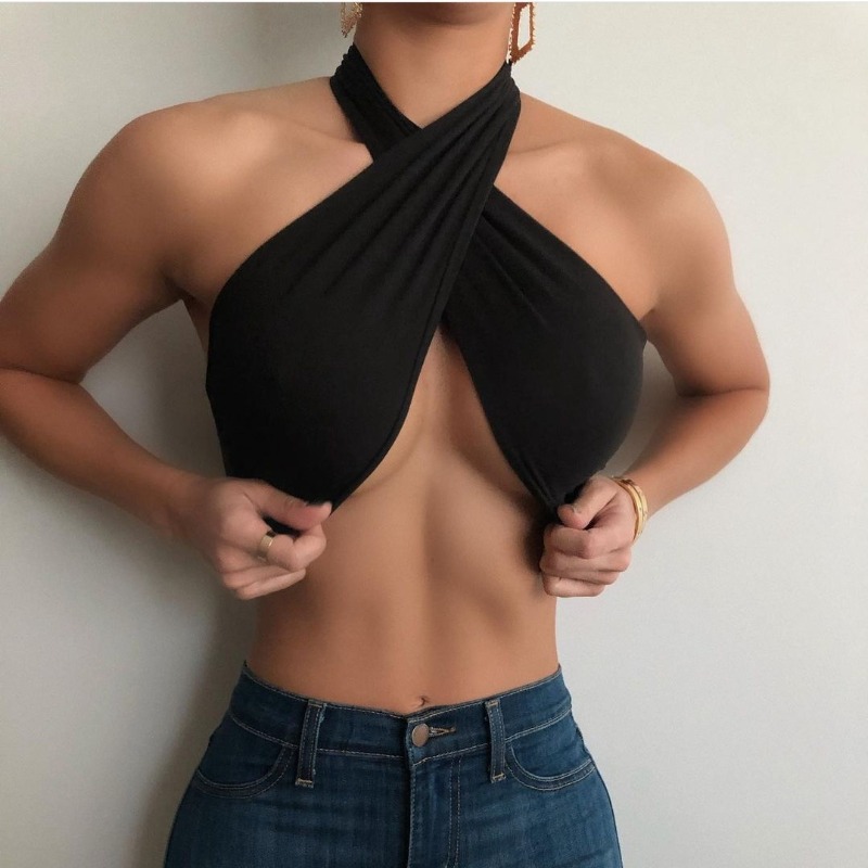 Spring New Women's T-shirt Wom - Strapless Bra Backless ulasan dan harga