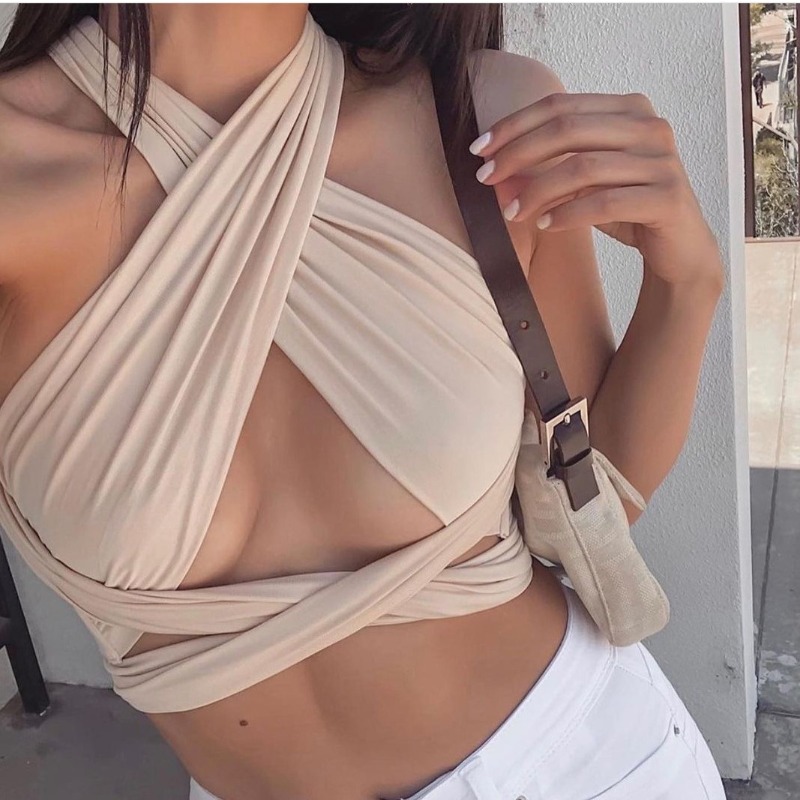 Spring New Women's T-shirt Wom - Strapless Bra Backless ulasan dan harga