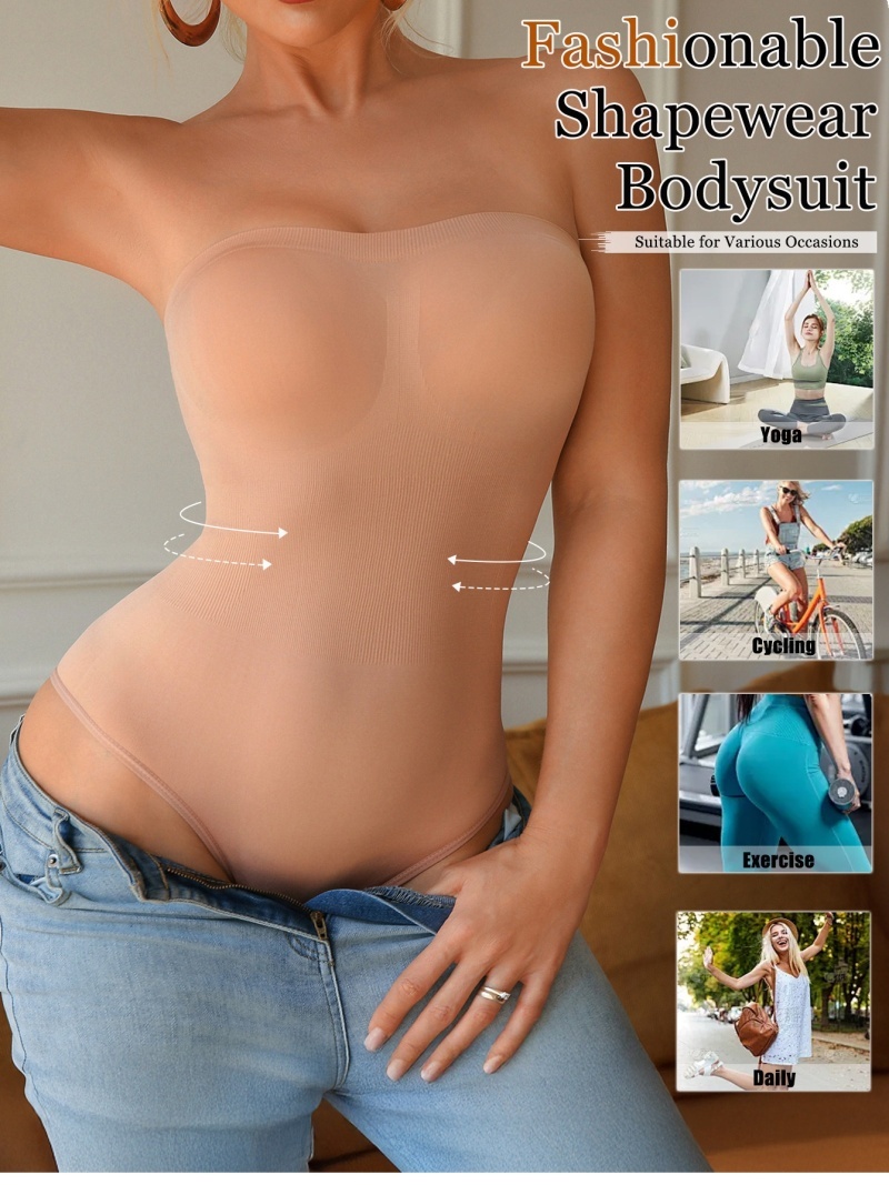 Seamless Strapless Shapewear B - Shapewear Bodysuit Firm ulasan dan harga