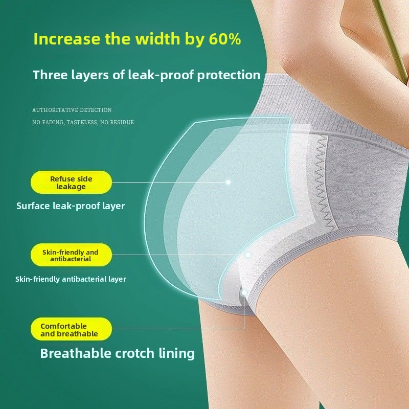 2pcsWomen High Waist Period Un - Period Panty Absorbent ulasan dan harga