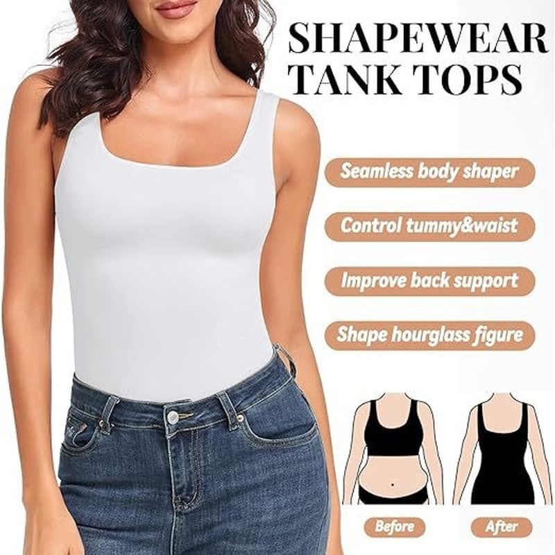 Women Seamless Square Neck Com - Shapewear Bodysuit Firm ulasan dan harga